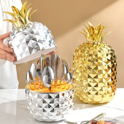 Set de cubiertos en forma de piña x24 piezas