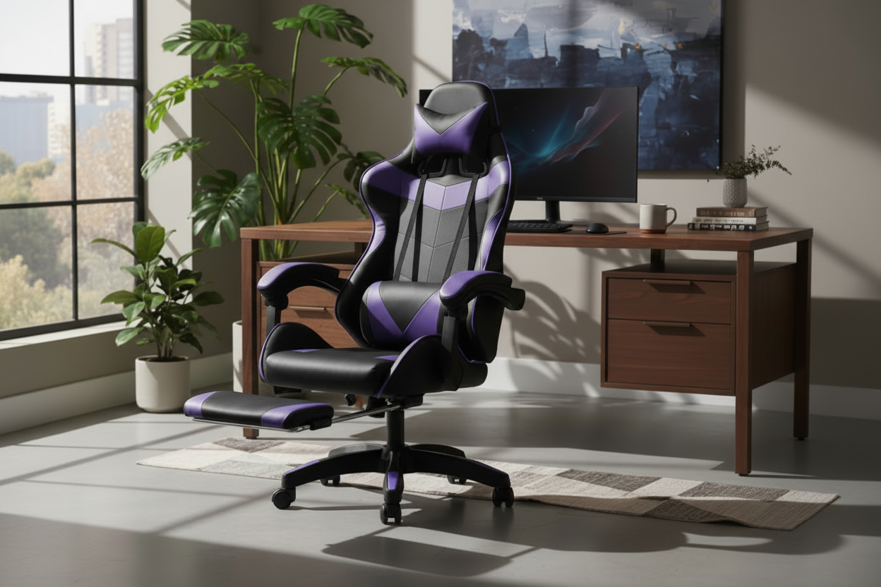 SILLA GAMER CON REPOSAPIES