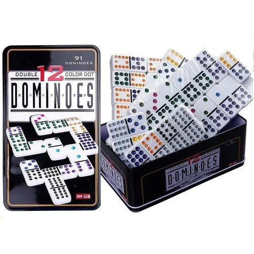 Juego de Dominó 12 con Puntos de Colores