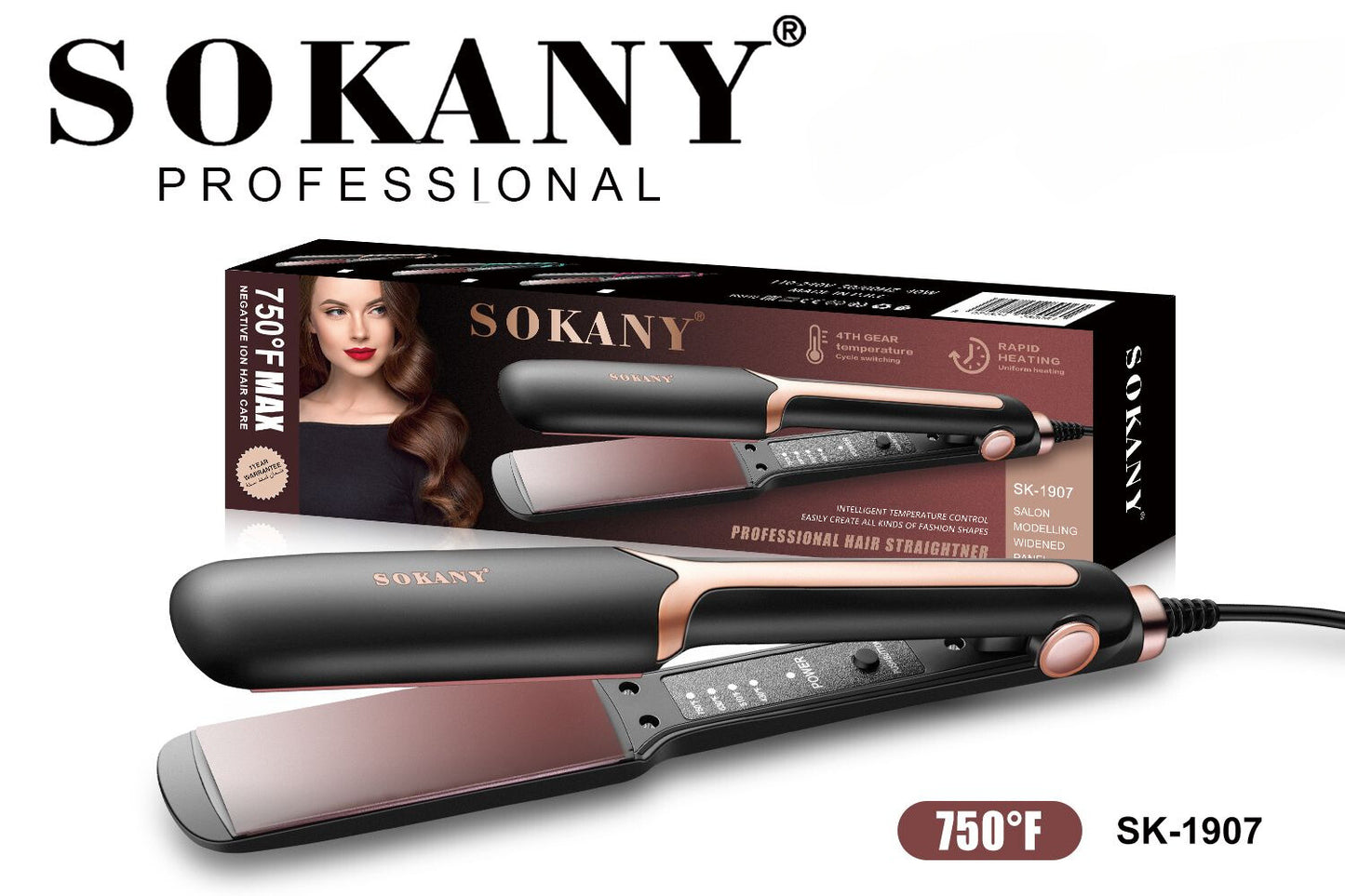 Plancha De Pelo Profesional Sokany Sk-1907