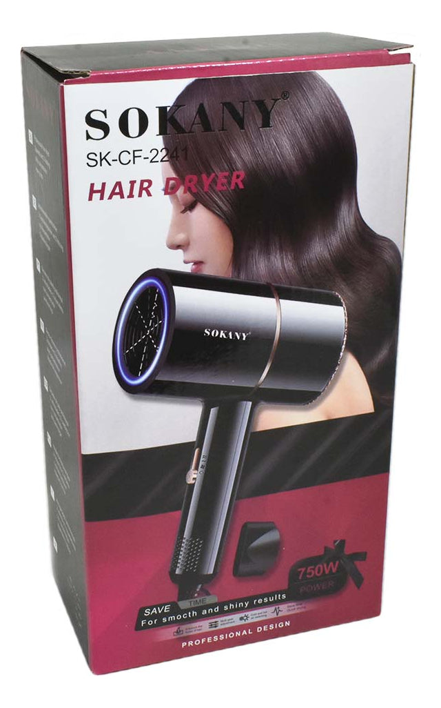 Secador De Cabello Profesional 750w, 3 Velocidades Sokany