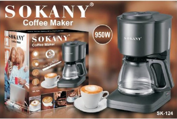 Cafetera Automática con Capacidad de 900ml Sokany Sk-124