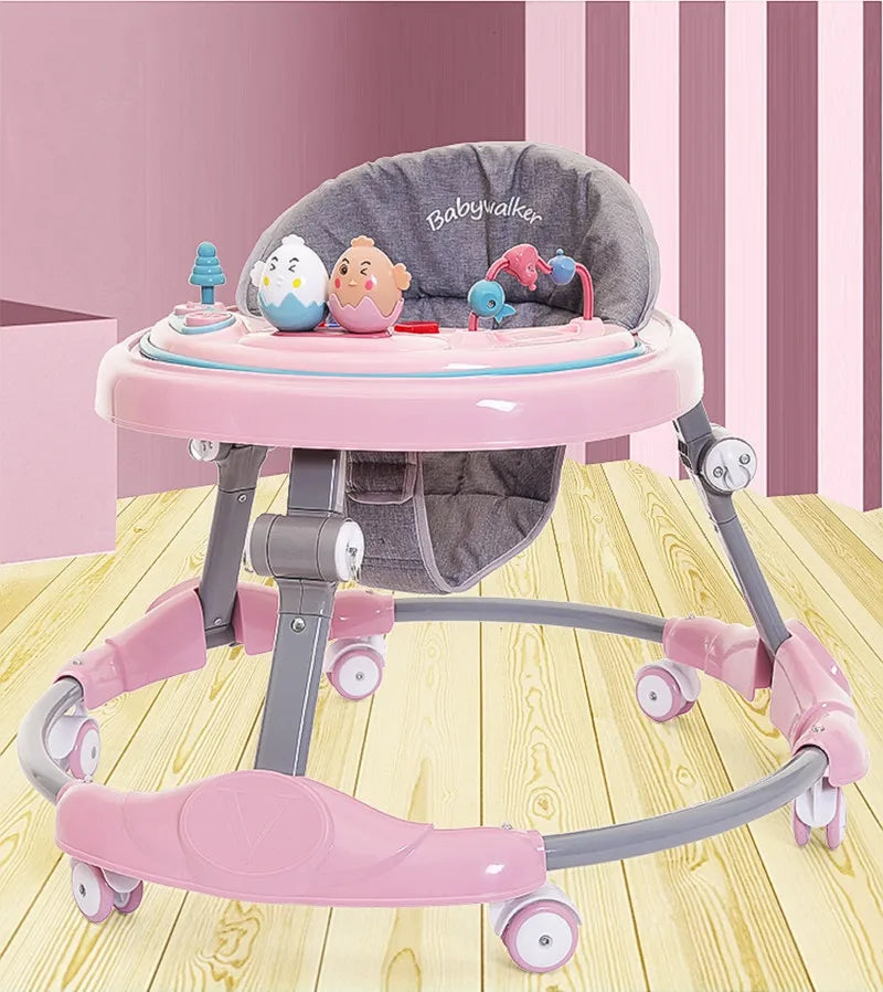 Caminador para Bebe con Mesa Interactiva. (gira 360°) (Rosado)