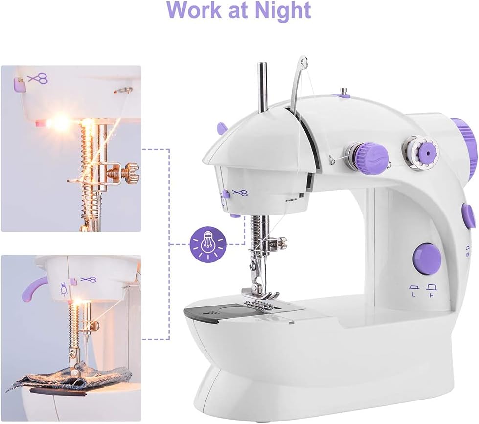 Máquina de Coser Eléctrica con Pedal de Pie de 2 Velocidades