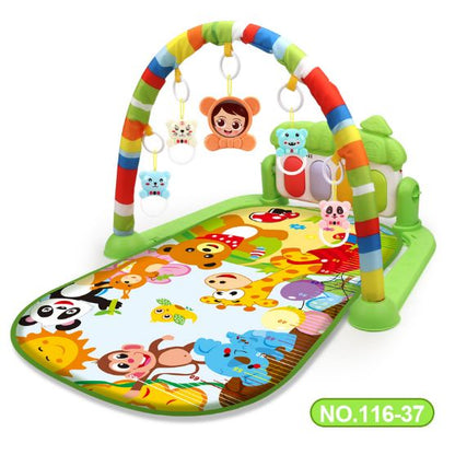 Gimnasio Didáctico Juego para Bebe Tapete Piano Musical (Jirafa, oso)