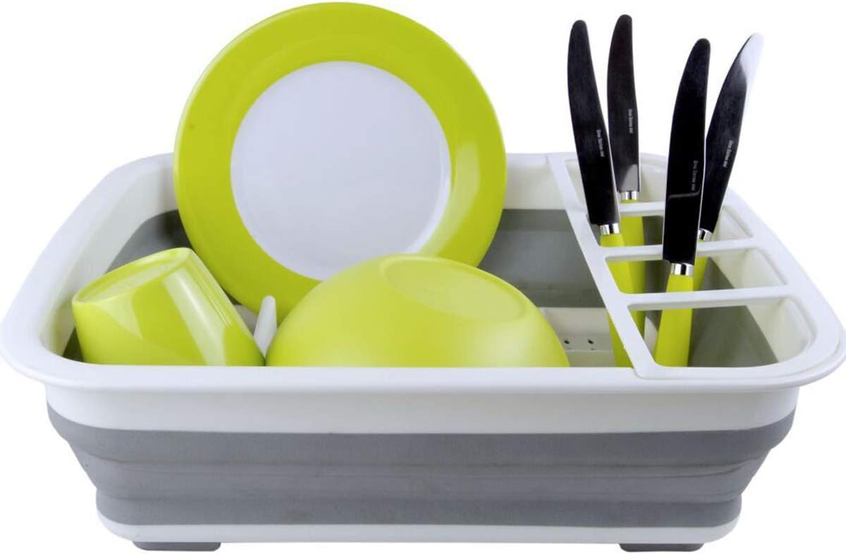 Escurridor de Platos Plegable, Organizador para Cocina