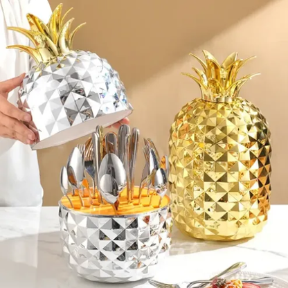 Set de cubiertos en forma de piña x24 piezas