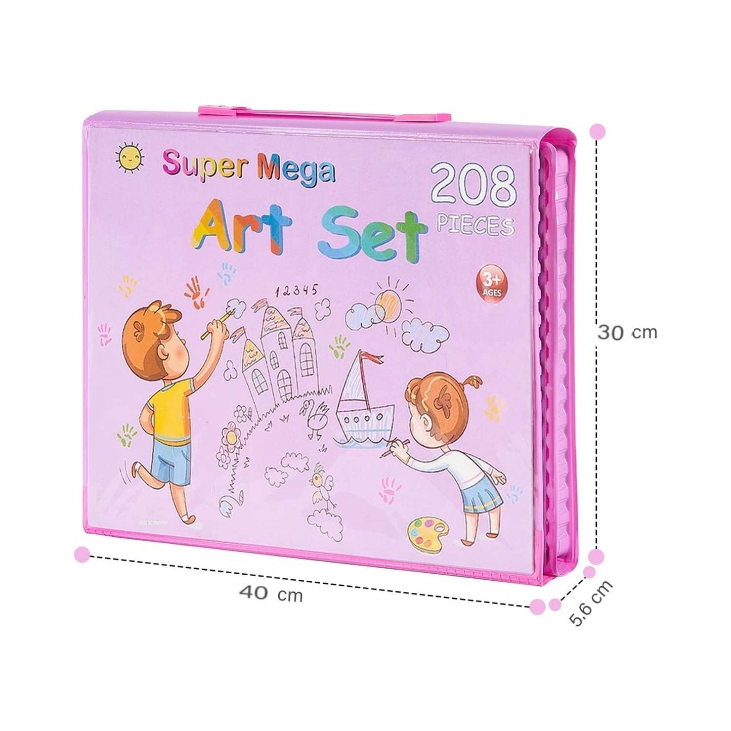 Set Arte, Maleta de Lápices y Crayones para Niño. 208 Piezas