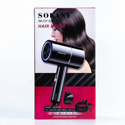 Secador De Cabello Profesional 750w, 3 Velocidades Sokany