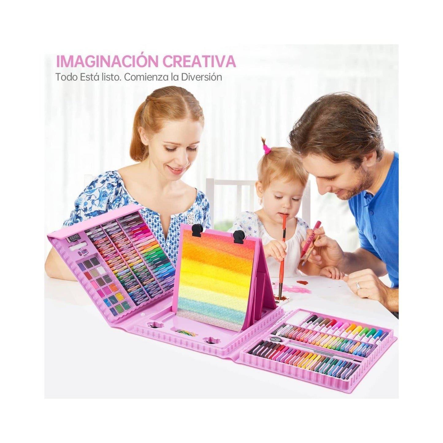 Set Arte, Maleta de Lápices y Crayones para Niño. 208 Piezas