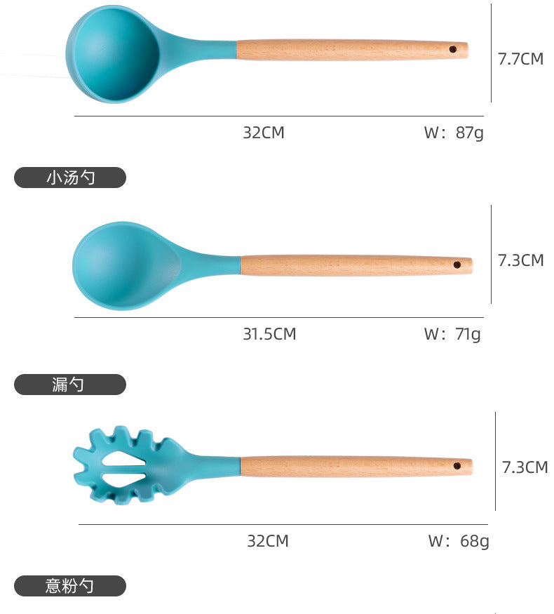 Set de 19 Piezas de Utensilios para la Cocina en Silicona