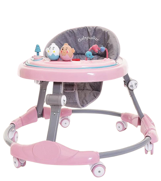 Caminador para Bebe con Mesa Interactiva. (gira 360°) (Rosado)