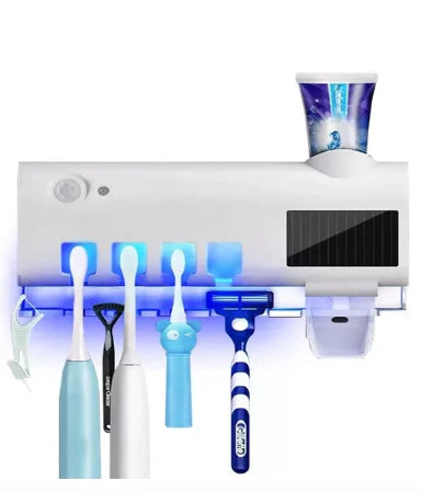 Soporte Para Cepillo y Dispensador de Crema Dental Esterilizador UV