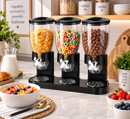 Dispensador Triple de Cereales