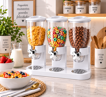 Dispensador Triple de Cereales