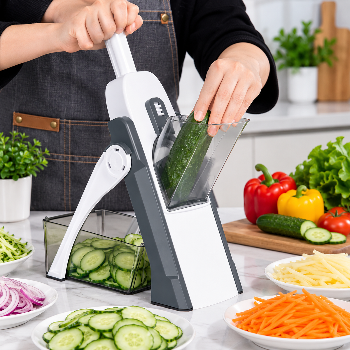 Cortador y Rebanador Multifuncional de Verduras