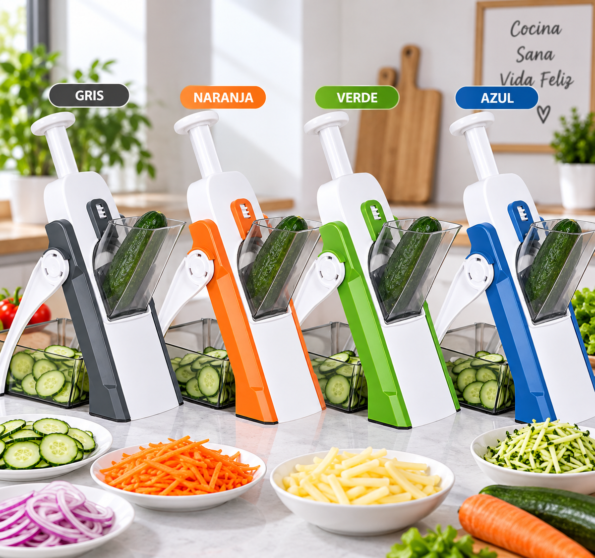 Cortador y Rebanador Multifuncional de Verduras