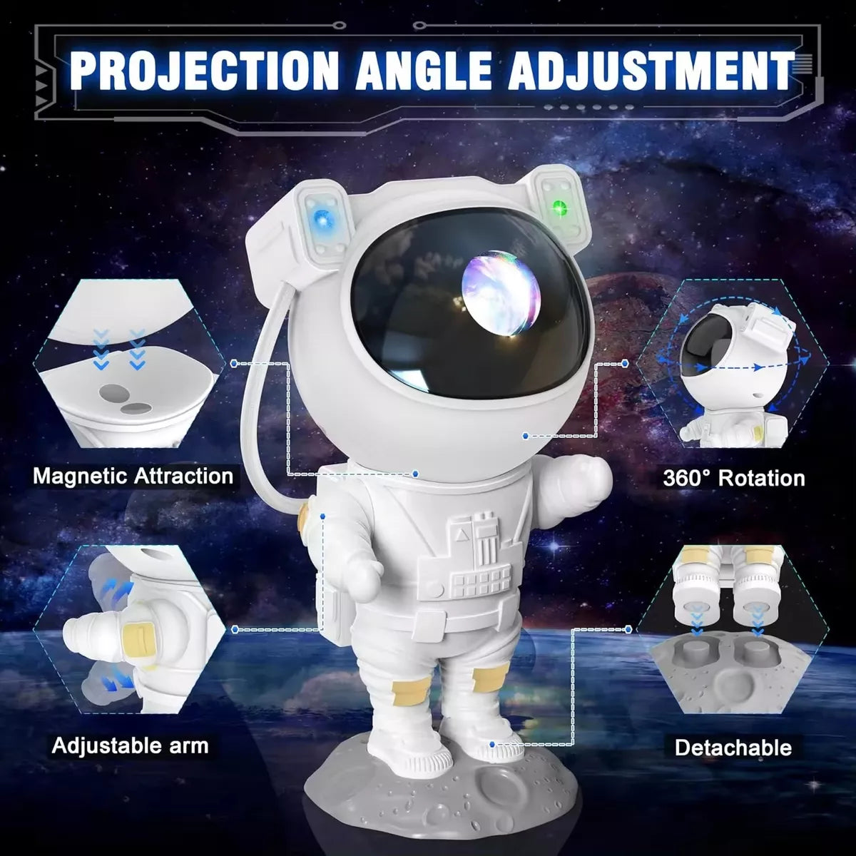 Astronauta Proyector de Galaxias Grande