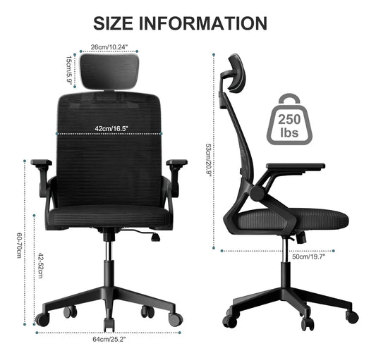 🪑 Silla de Oficina Sencilla – Ref. 588 (Negro)