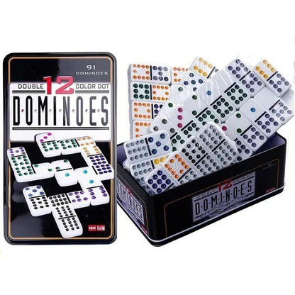 Juego de Dominó 12 con Puntos de Colores