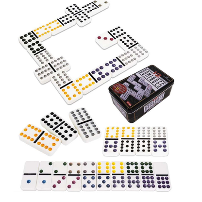 Juego de Dominó 12 con Puntos de Colores