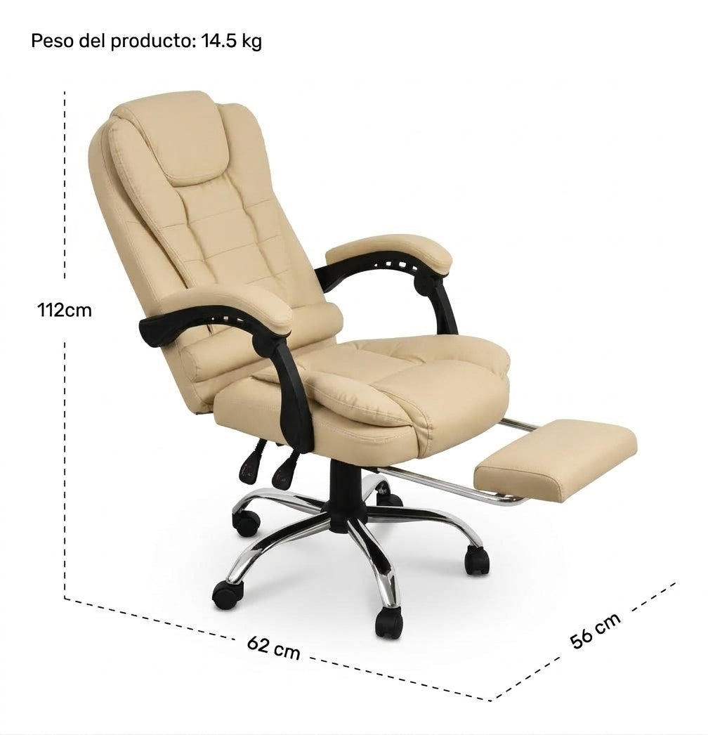 SILLA EJECUTIVA CON PORTAPIE