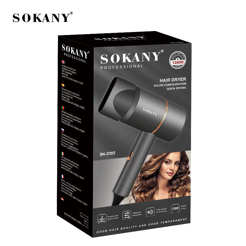 Secador de Pelo Profesional Sokany 2 Velocidades 1200w