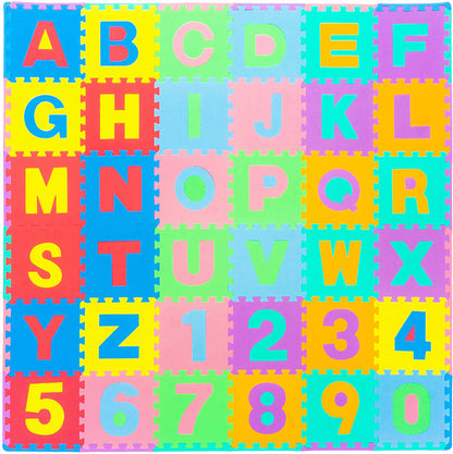 Tapete Foamy Eva Letras y Números Multicolores Niño / Bebé