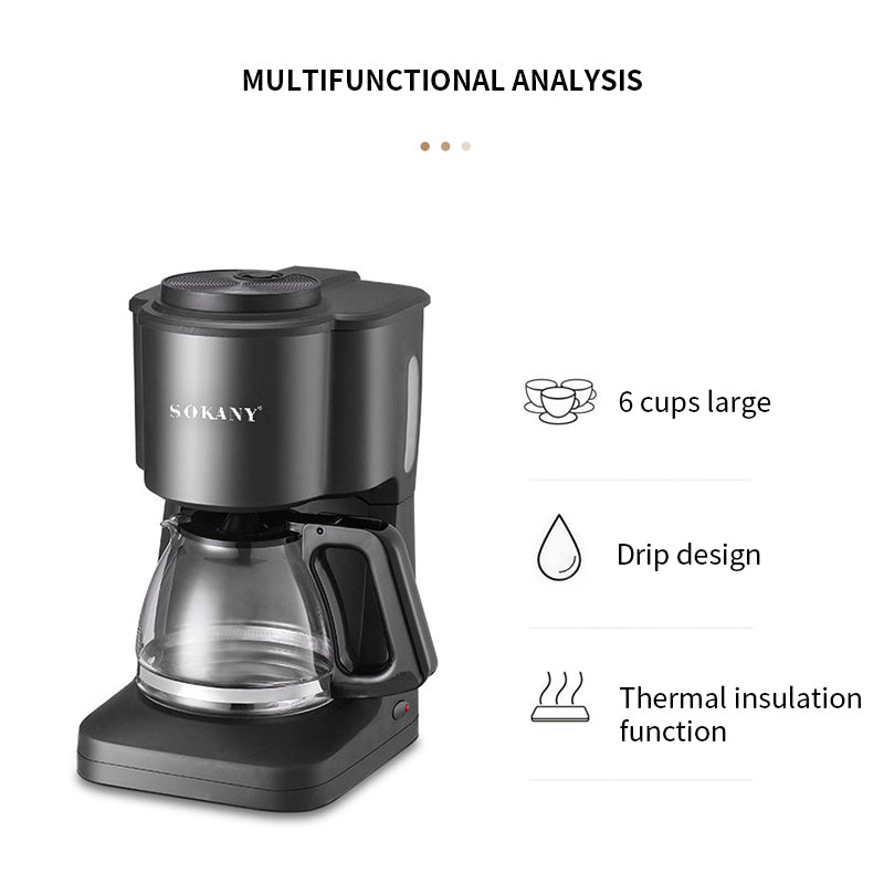 Cafetera Automática con Capacidad de 900ml Sokany Sk-124