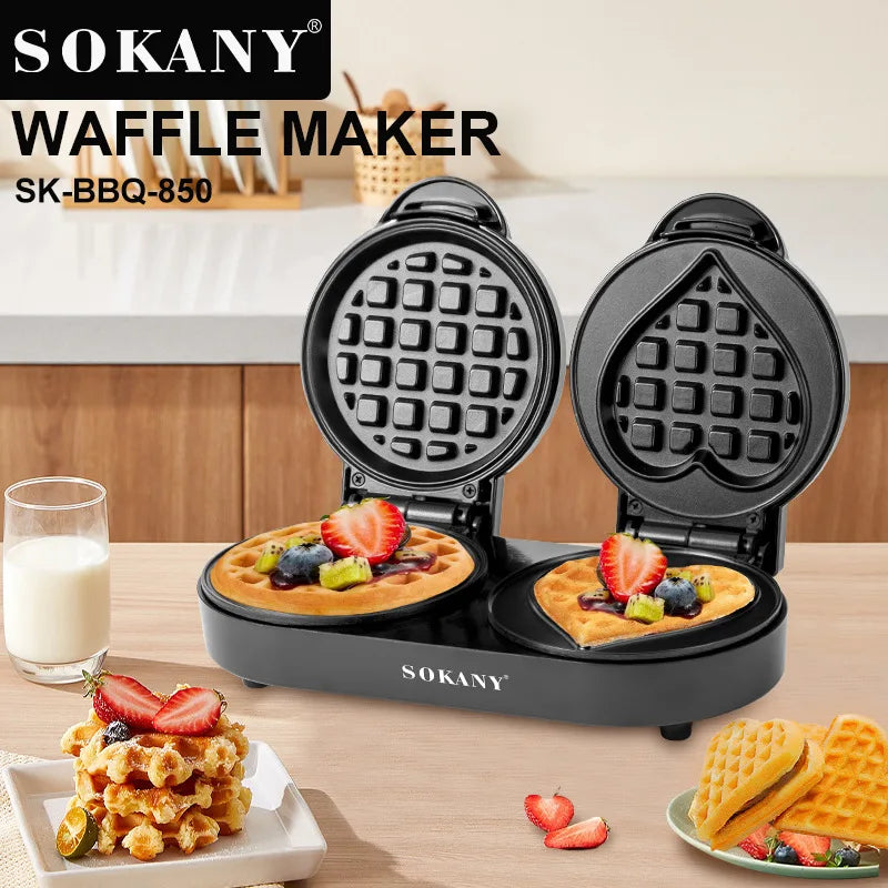 Wafflera Sokany Doble Wafle Versatil Facil Uso