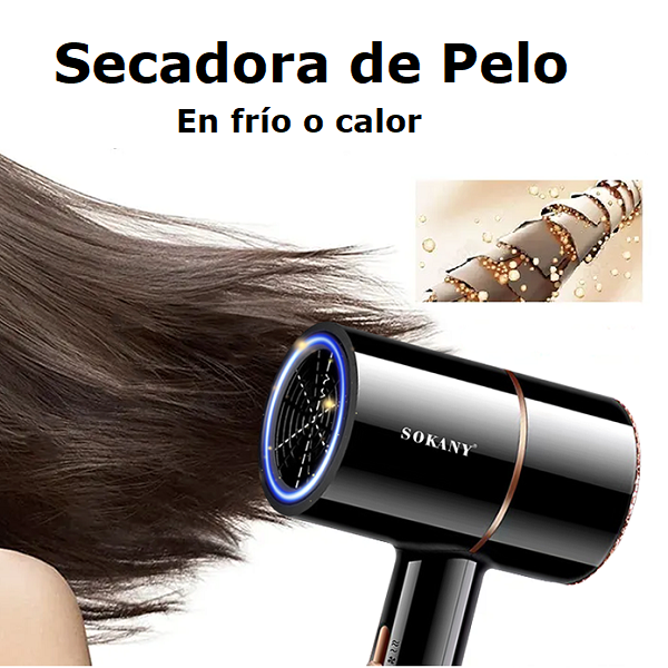 Secador De Cabello Profesional 750w, 3 Velocidades Sokany