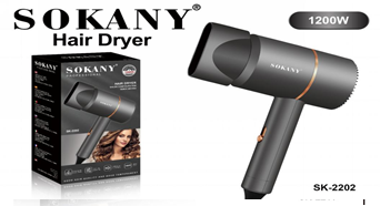 Secador de Pelo Profesional Sokany 2 Velocidades 1200w