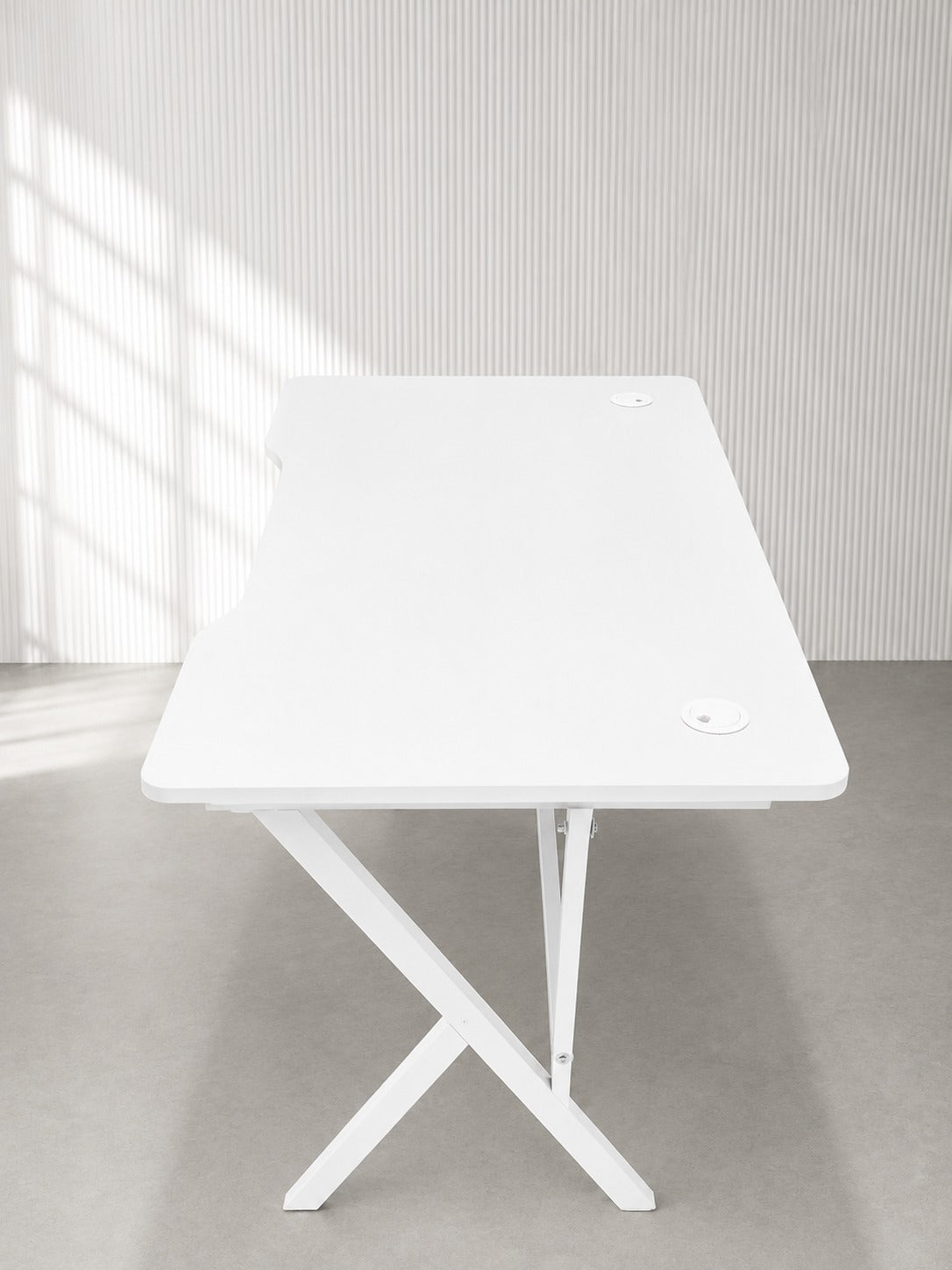 Escritorio De Mesa Gamer Premium Blanco  Amplio Y Multifuncional