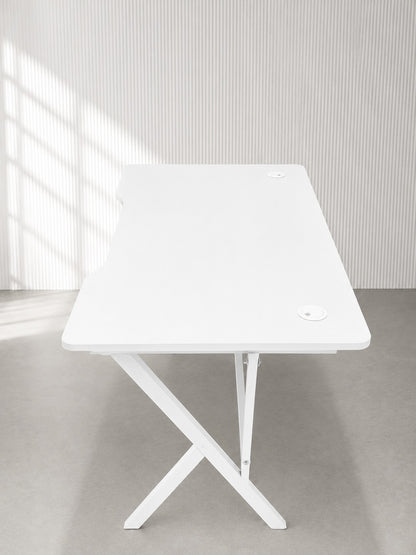 Escritorio De Mesa Gamer Premium Blanco  Amplio Y Multifuncional