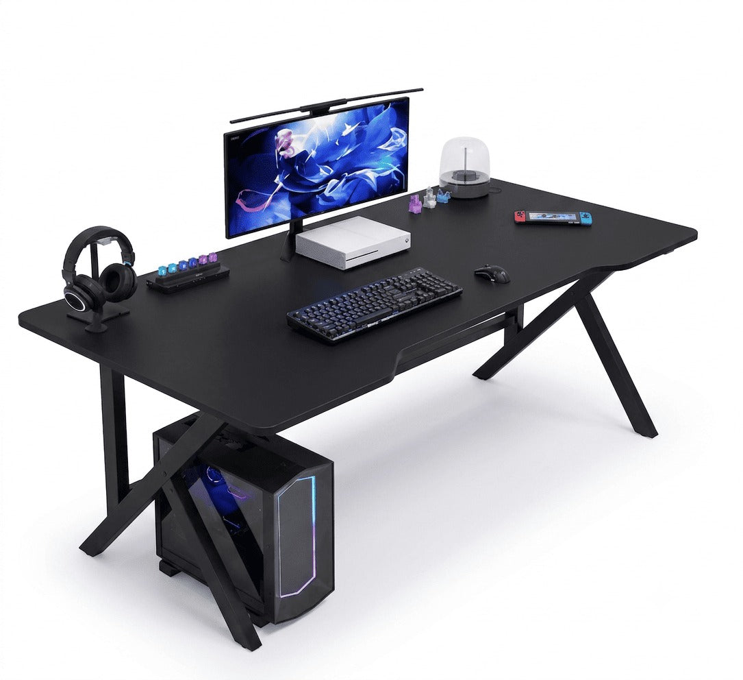 Escritorio De Mesa Gamer Premium Blanco  Amplio Y Multifuncional