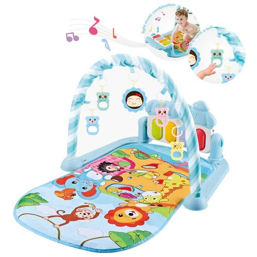 Gimnasio Didáctico Juego para Bebe Tapete Piano Musical (Jirafa, oso)