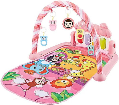Gimnasio Didáctico Juego para Bebe Tapete Piano Musical (Jirafa, oso)