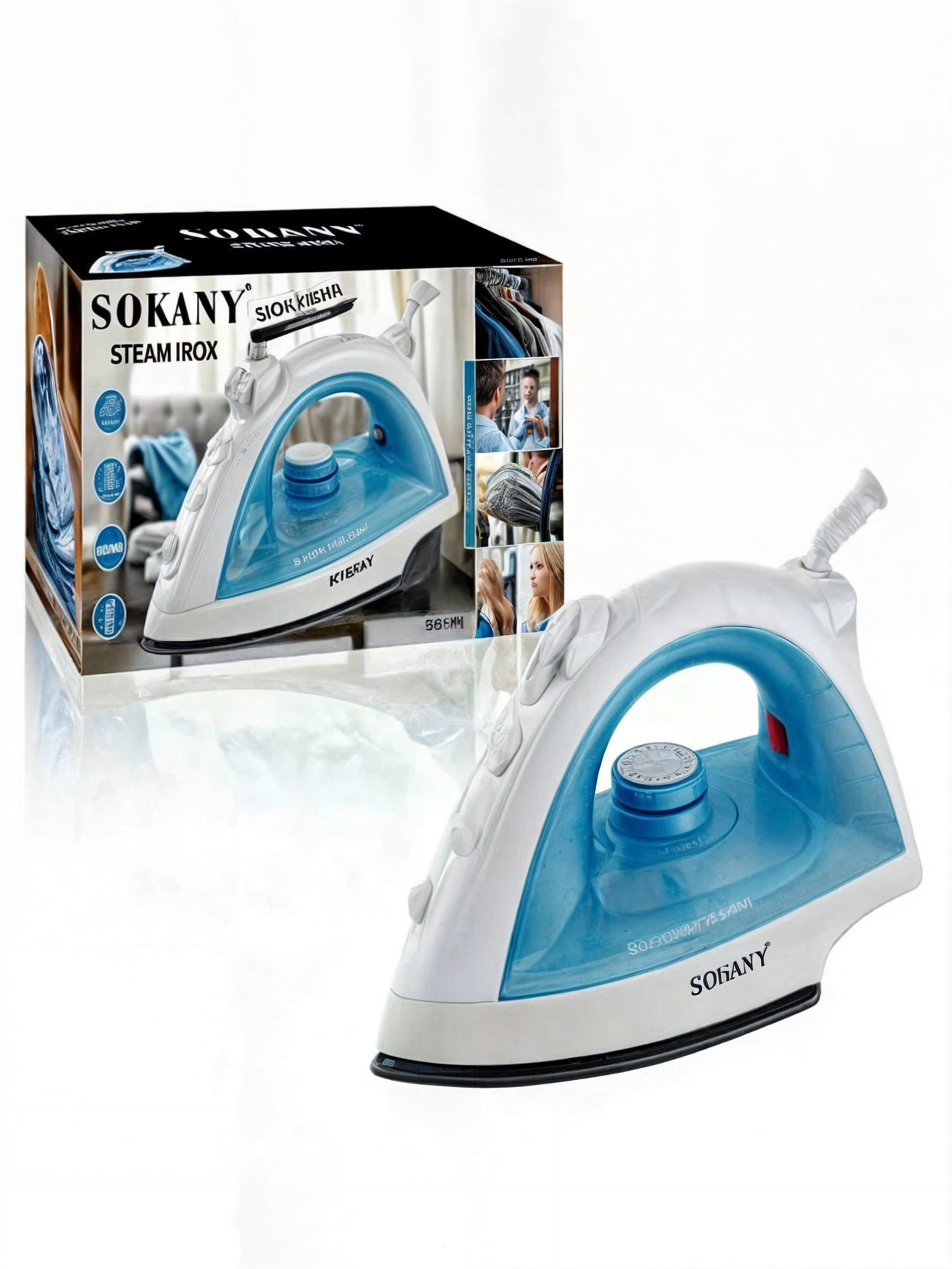 Plancha Liviana con Control de Vapor Variable Sokany