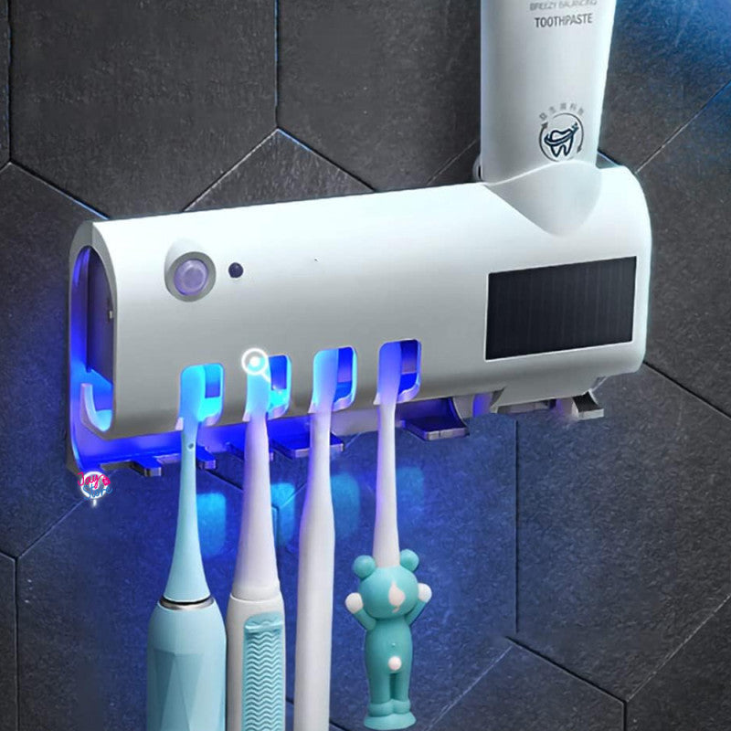 Soporte Para Cepillo y Dispensador de Crema Dental Esterilizador UV