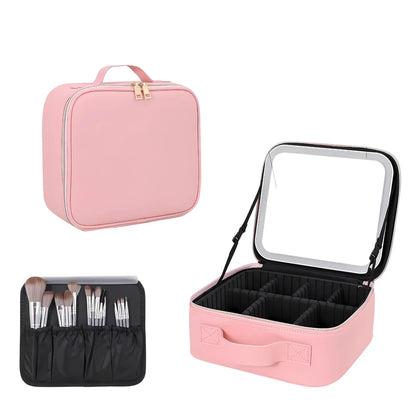 Cosmetiquero con espejo luz led